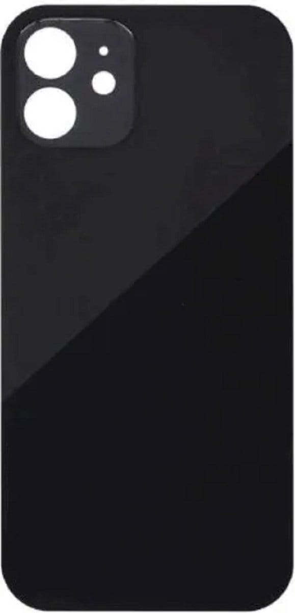 Voor iPhone 12 Achterkant Glas Behuizing Zwart