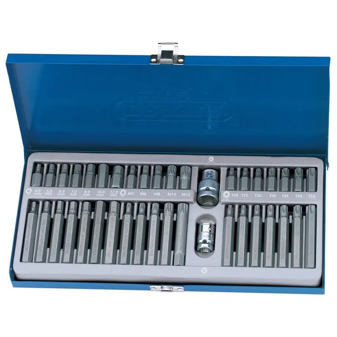 Draper Expert 3/8" + 1/2" Bitset TX-STAR® / Inbus / Spline, 40-delig