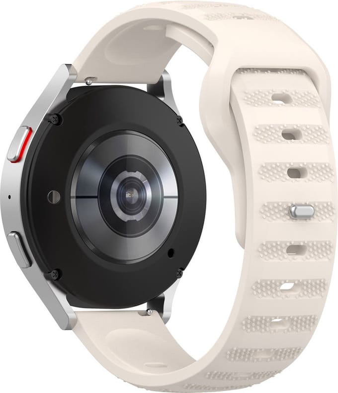 Siliconen bandje - geschikt voor Garmin Venu 2 / Venu 3 / Vivoactive 4 / Forerunner 255 / 265 - gebroken wit