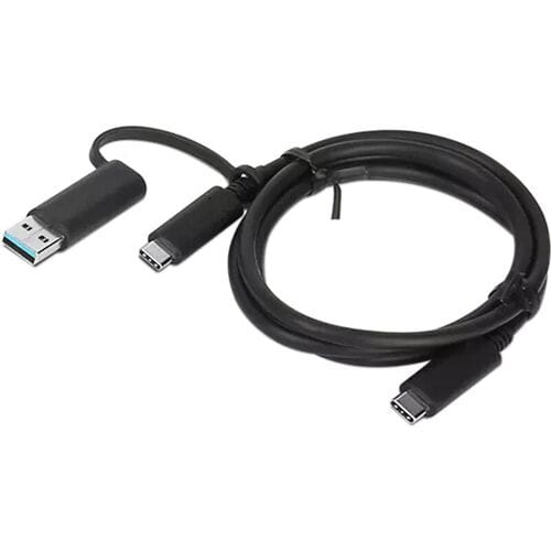 Lenovo USB-kabel USB 3.2 Gen1 USB-A stekker, USB-C stekker 1.00 m Zwart 4X90U90618