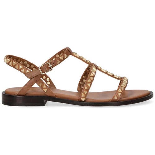 Ash Italia dames sandaal Polinesia naturel leder met gouden studs