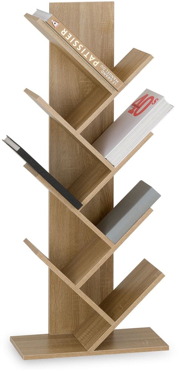 Vrijstaande boekenkast JULES met 7 planken – Sonoma-eik