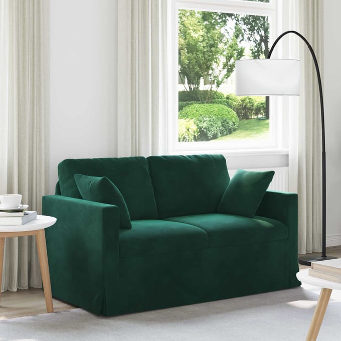 vidaXL - Bank - Donkergroen - 138 - x - 78 - x - 80 - cm - Fluweel