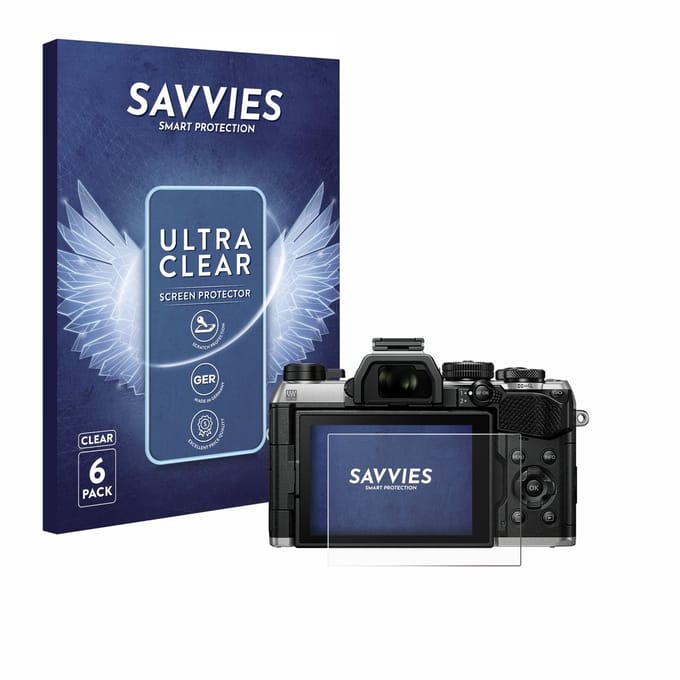 Savvies - Screenprotector voor Olympus OM System OM-5 Mark II - Folie Beschermfolie transparant 6 Stuks