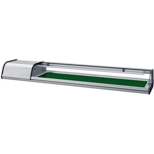 GGM Gastro Sushi-Kühlvitrine Premium PLUS - 8x GN 1/3 Zilver / Groen
