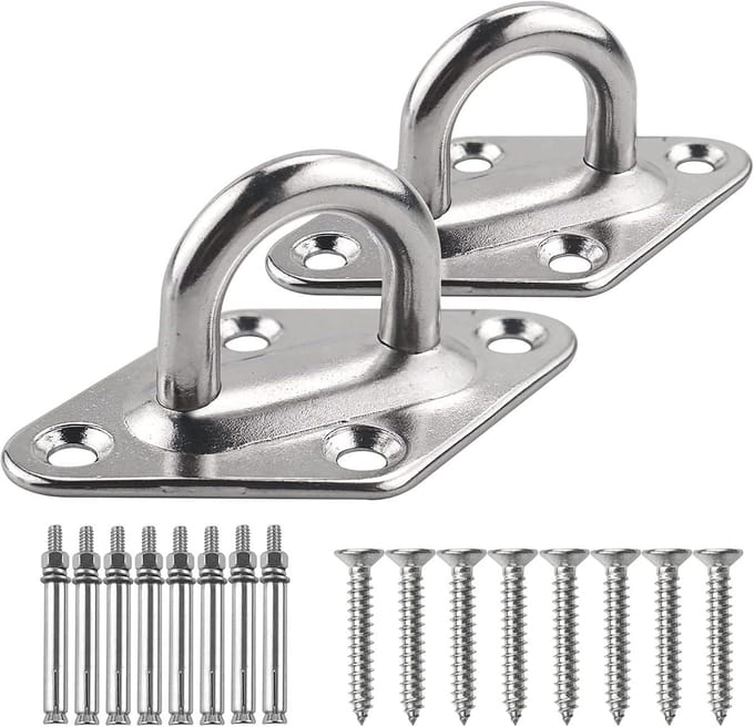 Hammock Hanging Set 1000LB Capaciteit - Roestvrij Staal Bevestigingsset met Schroevidos