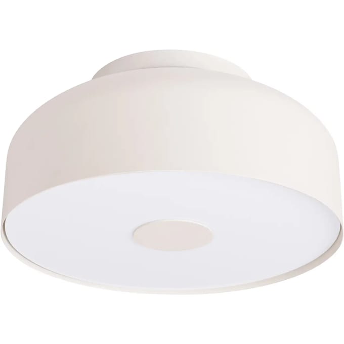 Plafondlamp OMIQ rond met melkwitte diffuser - Sollux Lighting - IP20 - Beige staal/pvc behuizing - 30 x 30 x 15 cm - 4 x E27 LED, exclusief lichtbron - 4 x 15 W - Moderne plafondlamp voor woonkamer, slaapkamer en eetkamer