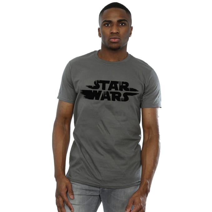 Star Wars Heren Ruw Logo T-Shirt (Houtskool)