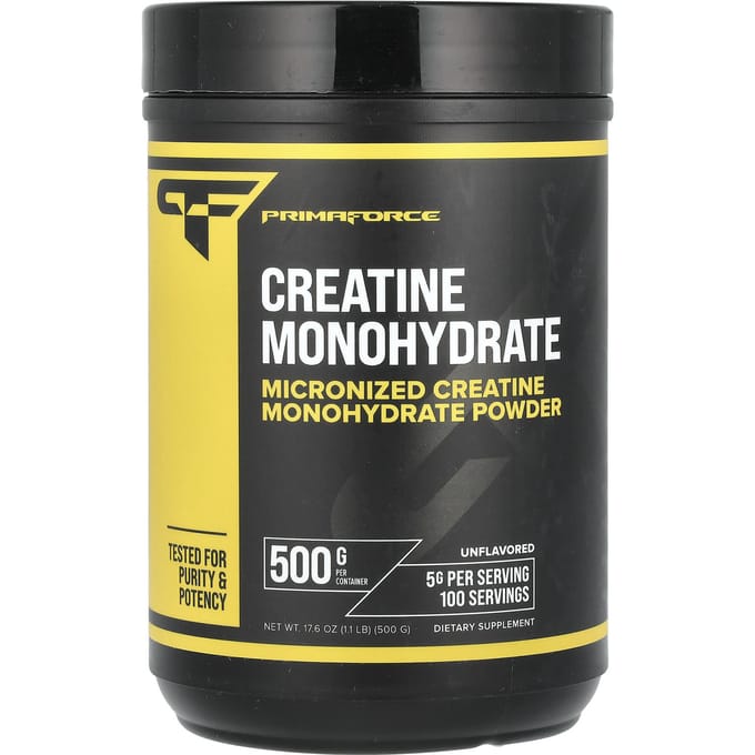 Primaforce, Monohydrate de Créatine, Non aromatisé, 1,1 lb (500 g)