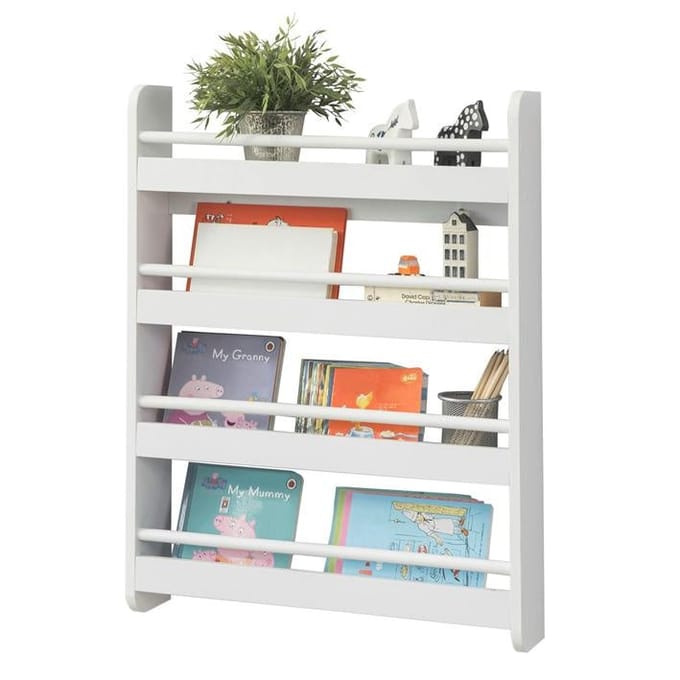 SoBuy KMB08-K-W Boekenplank - Witte Kinderplank van Houtcomposiet