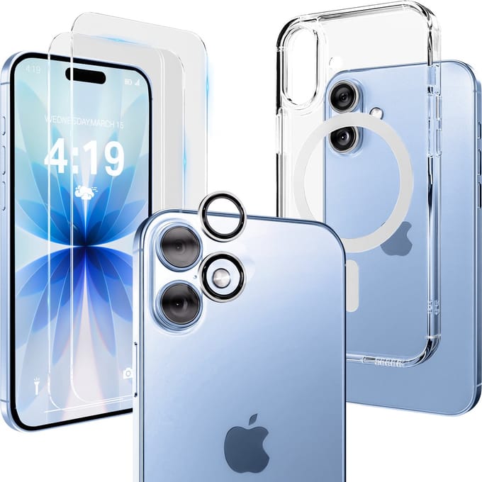 Hoesje - Geschikt voor iPhone 17 - Transparant - 2x Screenprotector - Geschikt voor MagSafe - Camera Lens Protector - Anti Shock