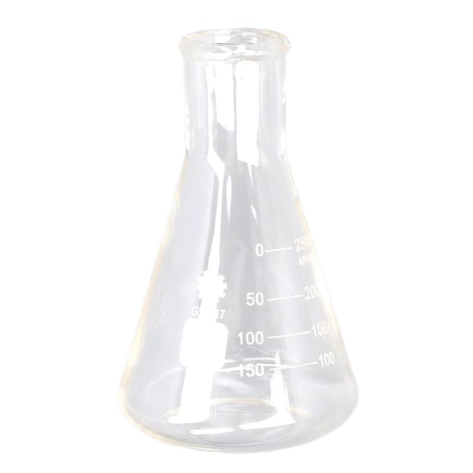 4 STUKS Erlenmeyer Kolven Borosilicaatglas 50ml 100ml 250ml 500ml Chemie Conische Kolven voor Laboratorium white