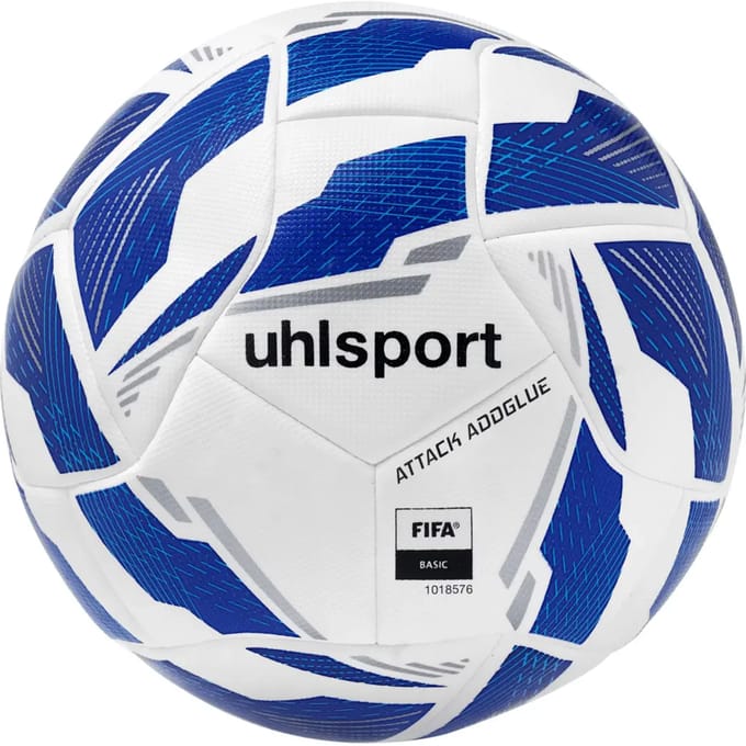 Uhlsport Attack Addglue Wedstrijd/Trainingsbal - Wit / Royal / Blauw | Maat: 4