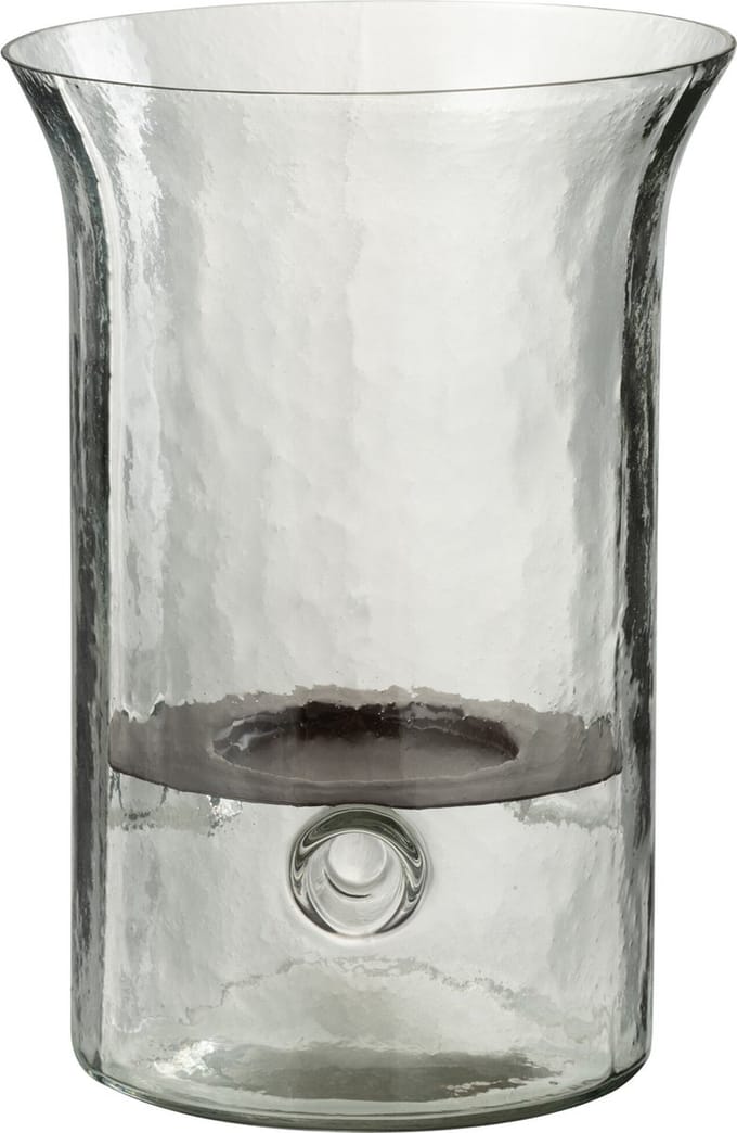 J-Line kaarshouder Bord Wazig - glas - transparant - small