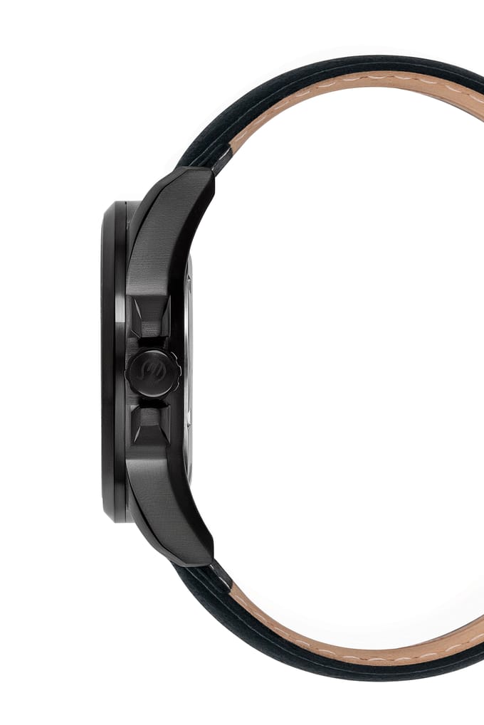 ORPHELIA OR71901 - Horloge - Leer - Zwart - 44 mm