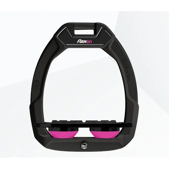 Veiligheidshaken Rijvoorbeeld Plat Grip Zwart/Zwart/Roze Flex-On Safe-On