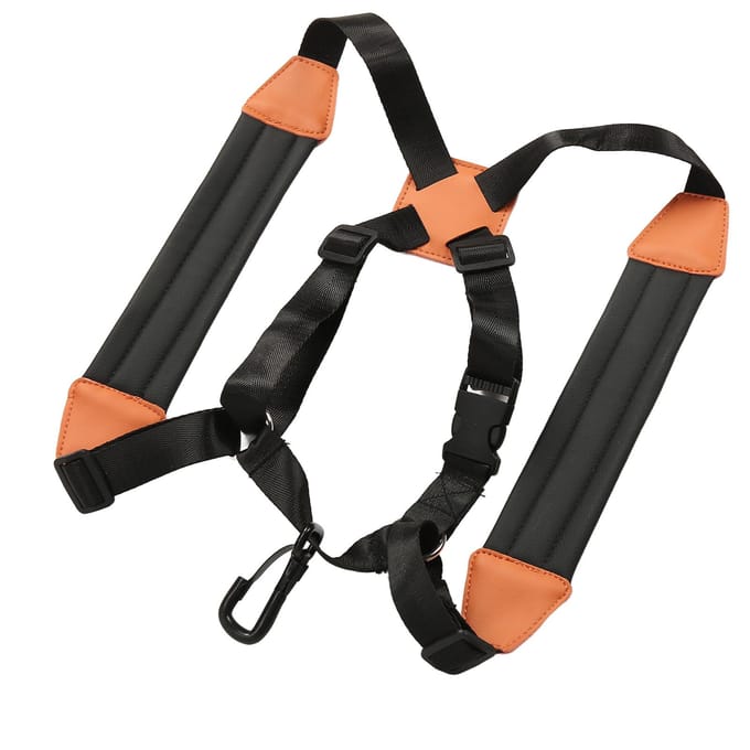 Harnais de saxophone épais, soulage la pression du cou, sangle d'épaule réglable pour saxophone M black