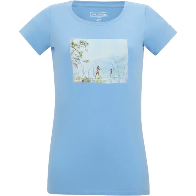 Dames T-shirt met korte mouwen en grafische print