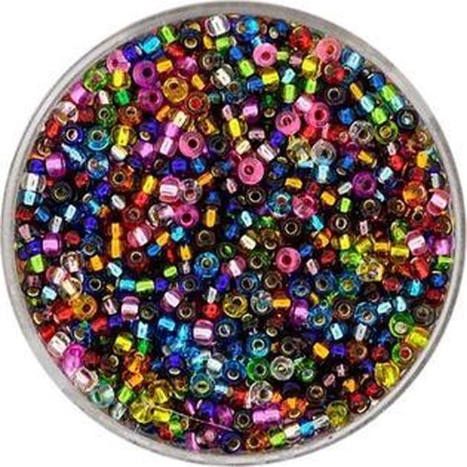 7576-4 Rocaillesmix zilveren kern 2.6mm
