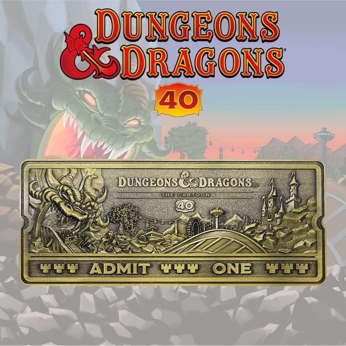 FaNaTtik Dungeons & Dragons: The Cartoon Replica 40th Anniversary Rollercoaster Ticket Limited Edition Replica: 1/1