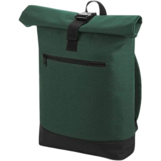 BagBase Roll-Top Backpack BG855 - Bottle Green - 32 x 44 x 13 cm