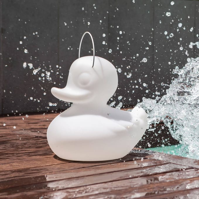 Goodnight Light LED-designlamp DUCK-DUCK S voor buiten in wit