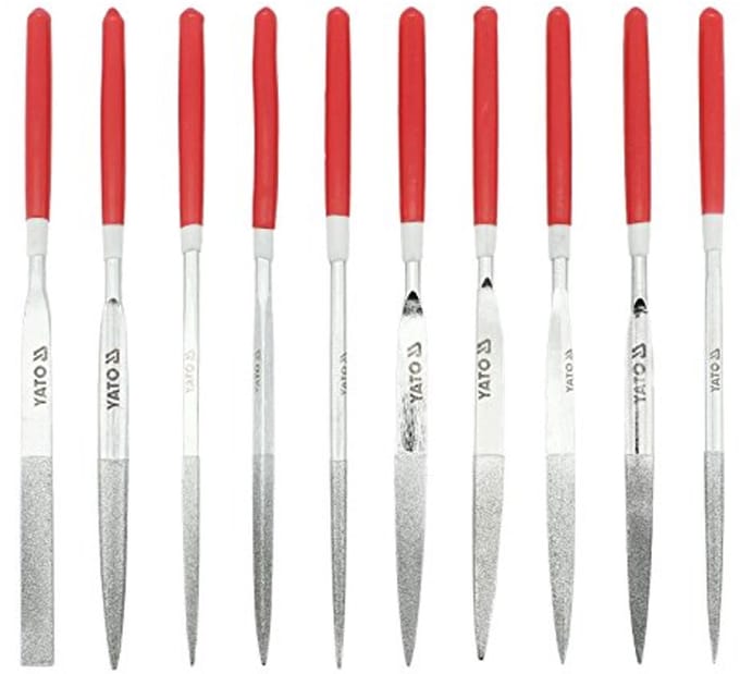 Set van 10 diamantnaalvijlen 4x160x50