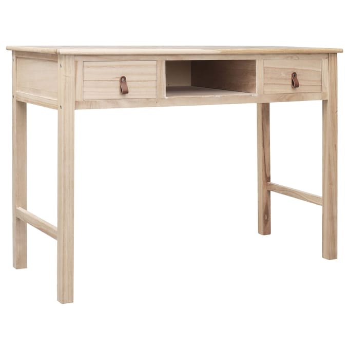 vidaXL - Schrijftafel - 110x45x76 - cm - hout - naturel