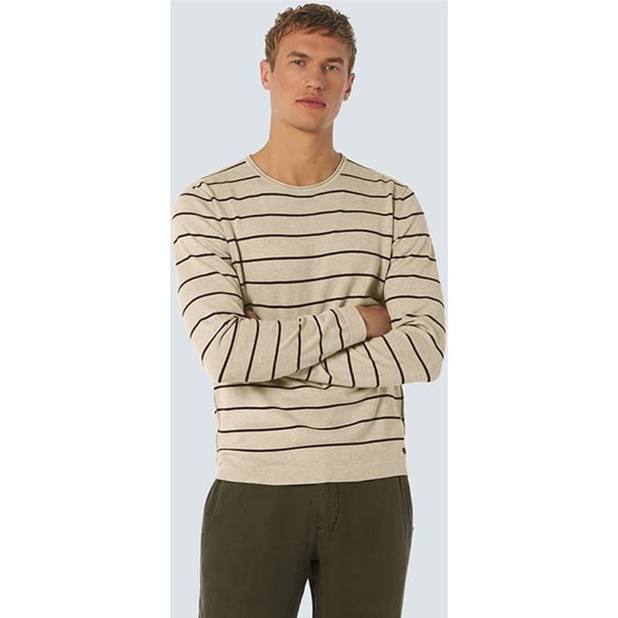 No Excess Pullover Crewneck Stripe Cream Talla: XXL | Jerséis Outlet | Hombre | Blanco
