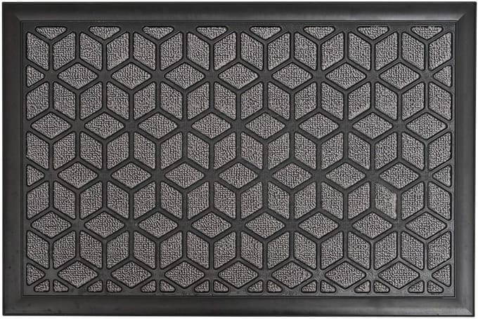 Luance Deurmat - Long Island - grijs - rubber / kunststof - rechthoekig - 40 x 60 cm