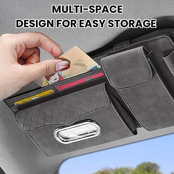 Auto zonneklep organizer met meerdere vakken