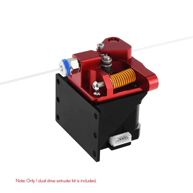 Aibecy Verbeterde Remote Dual Drive Gear Extruder Kit voor Creality 3D-printer Ender 3/Ender 3 Pro/CR-10/CR-10S/CR-10S Pro rood