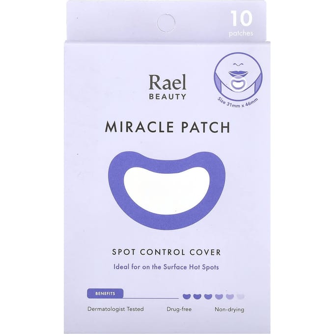 Rael, miracle patch, spot control cover, 10 patches white