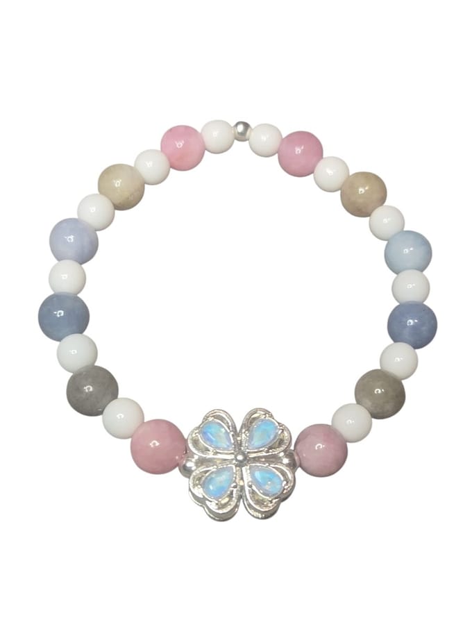 marganiet agaat met witte agaat armband
