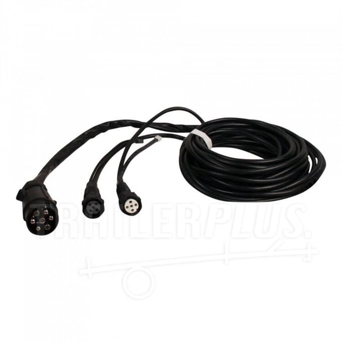 Aspock kabel 7 polig 9,5 meter bajonet 5-polig