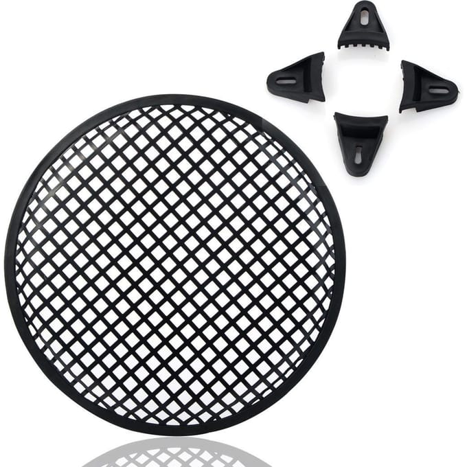 Auto Hoorn Gaas Cover 8 inch Rond Metaal Gaas Luidspreker Grill Cover Hoorn Beschermer black