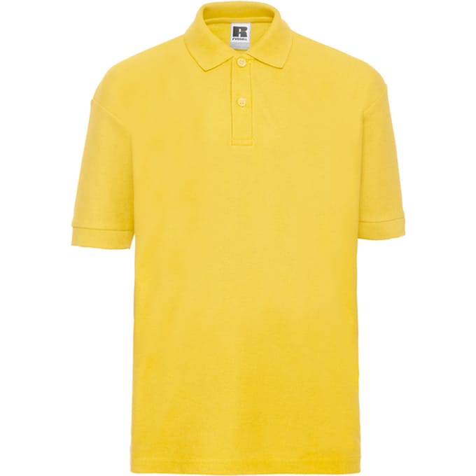 Russell Poloshirt van katoen voor kinderen (Geel)