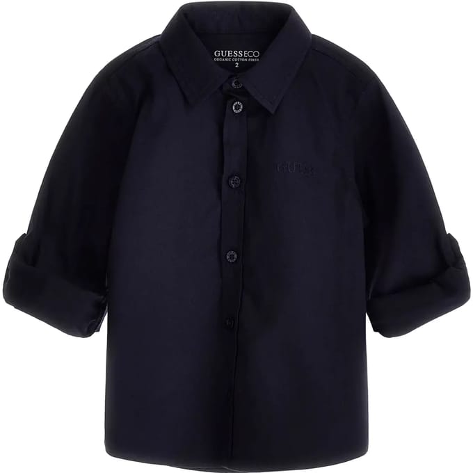 Langarm popeline blouse voor baby Guess