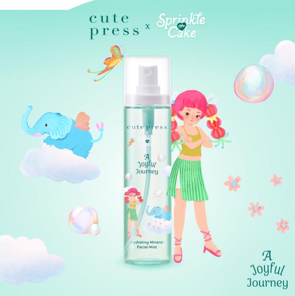 Cute Press A Joyful Journey Hydrating Mineral Facial Mist 100 ml. 100 ml. white
