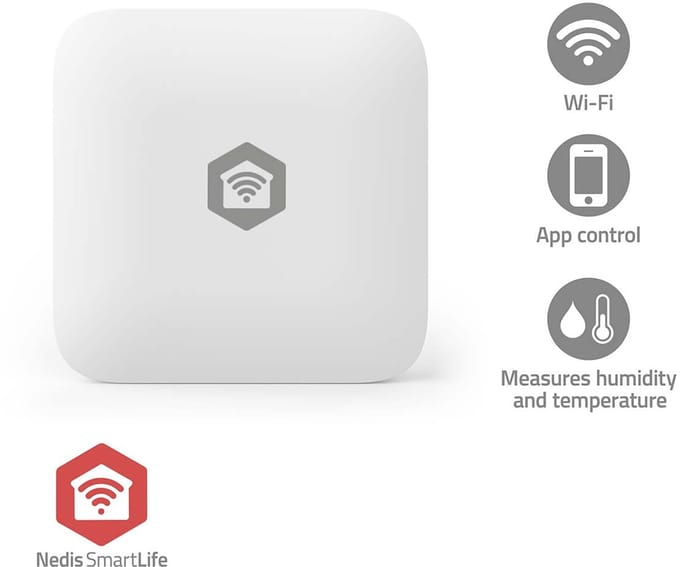 Nedis SmartLife Luchtkwaliteitmeter - Zigbee 3.0 - Batterij Gevoed - Android / IOS - Wit