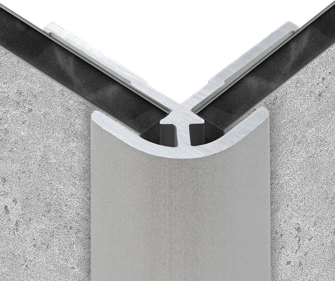 Schulte achterwand - profiel buitenhoek aluminium - lengte 210 cm D1901221-1