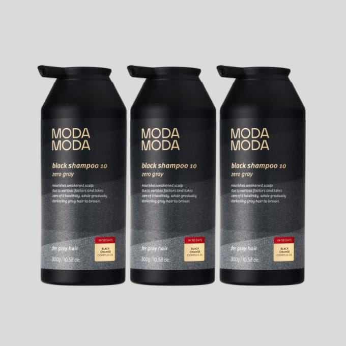 Modamoda Zero Gray Black 10 Peach Care Shampoing 3ème Génération 300g 3 Boîtes NONE black