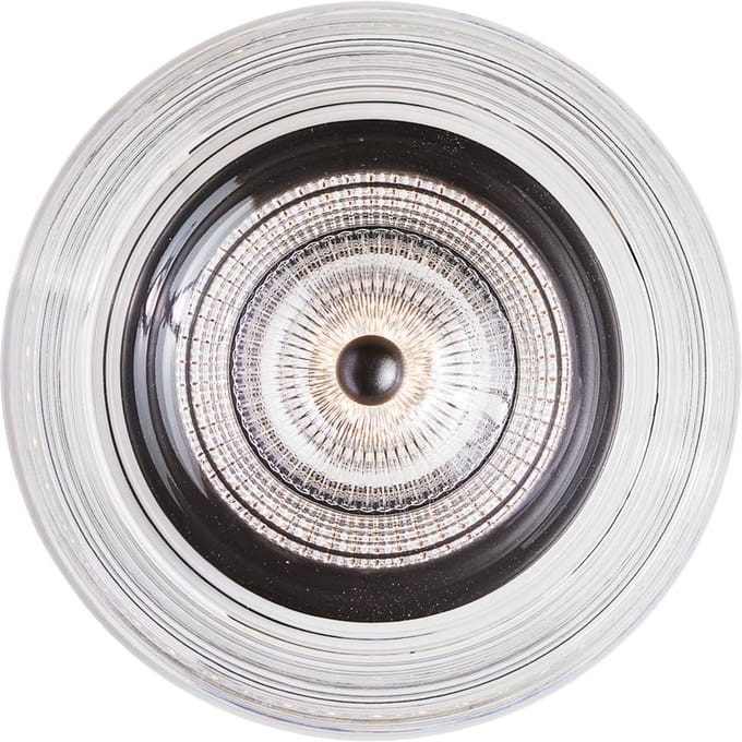 LOOM DESIGN LED wandlamp Glow, zwart/transparant Ø 16 cm acryl