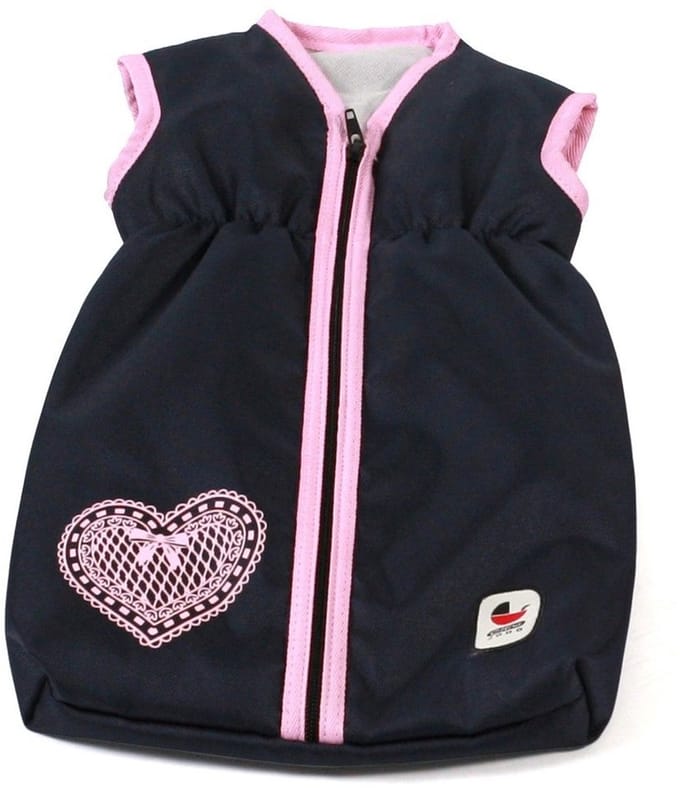 Bayer Chic Poppenslaapzak (donkerblauw/hartje)