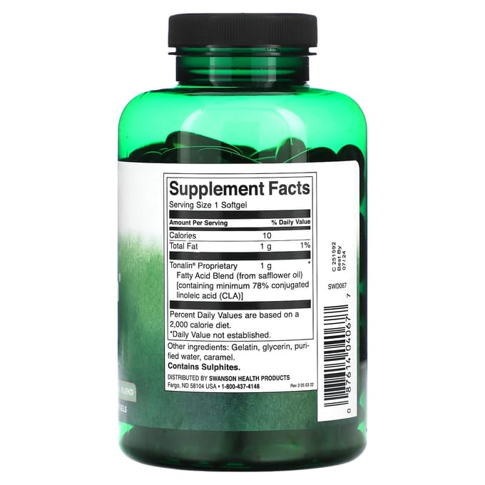 Tonalin Cla, 1.000Mg, 180 Zachte Capsules