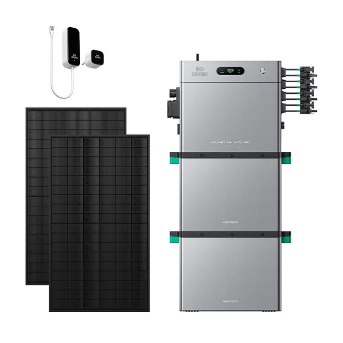 Zendure SolarFlow 2400 Pro - SolarFlow 2400 Pro & Slimme Meter P1 / 2*AB3000L (5.76 kWh) / 2*450W Bifacial Panel (1170Wp Max)