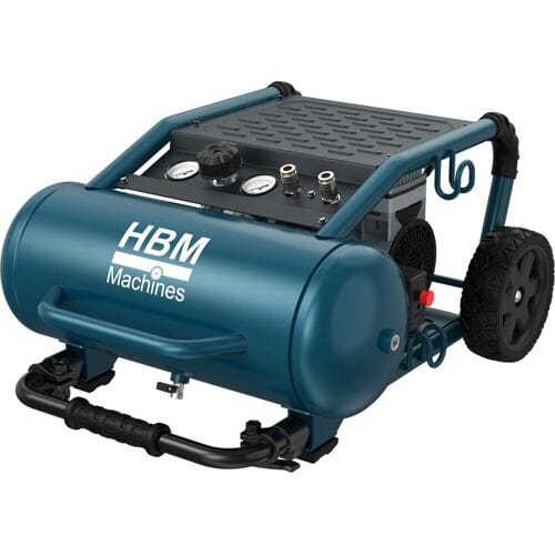 HBM olievrije stille compressor, 19 liter, 10 bar, 1,6 pk