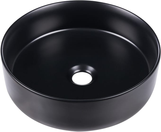 TEBAR - Wastafel - Zwart - 40 cm - Keramiek