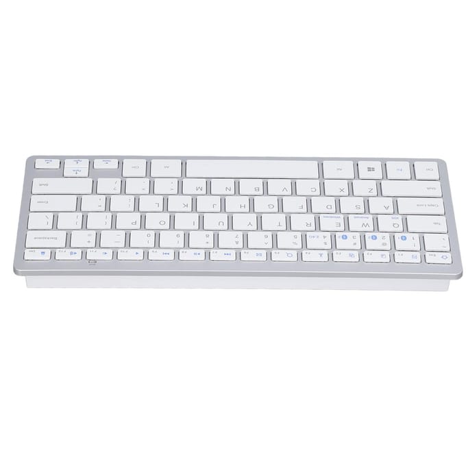 Bluetooth Toetsenbord Tablet PC Ultra Slank Draagbaar 78 Toetsen Wit Draadloos Bluetooth Toetsenbord voor IOS