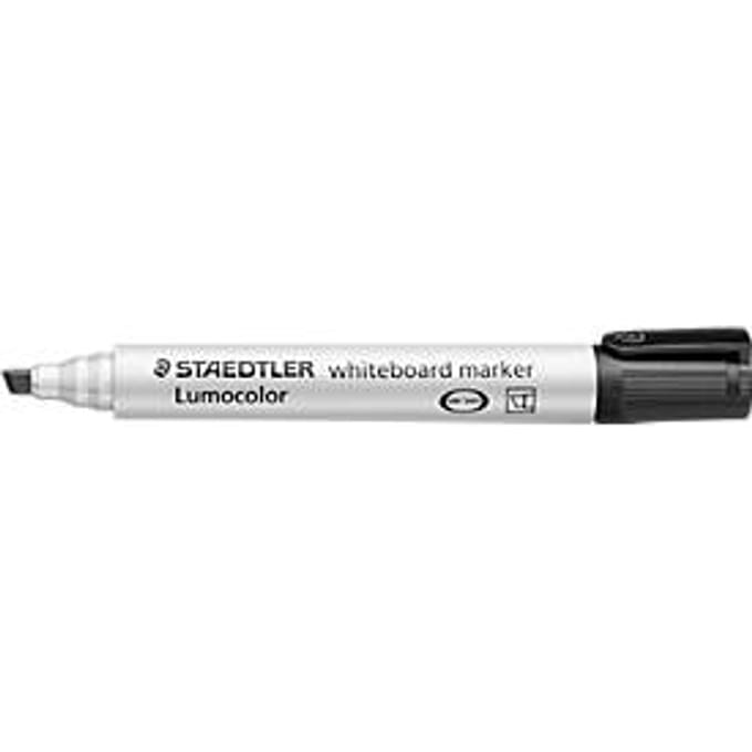 STAEDTLER Lumocolor Whiteboard marker met beitelpunt - zwart - doos met 10 stuks